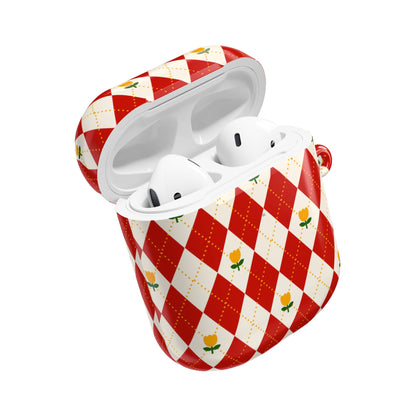 Floral Diamond Pattern AirPod Case