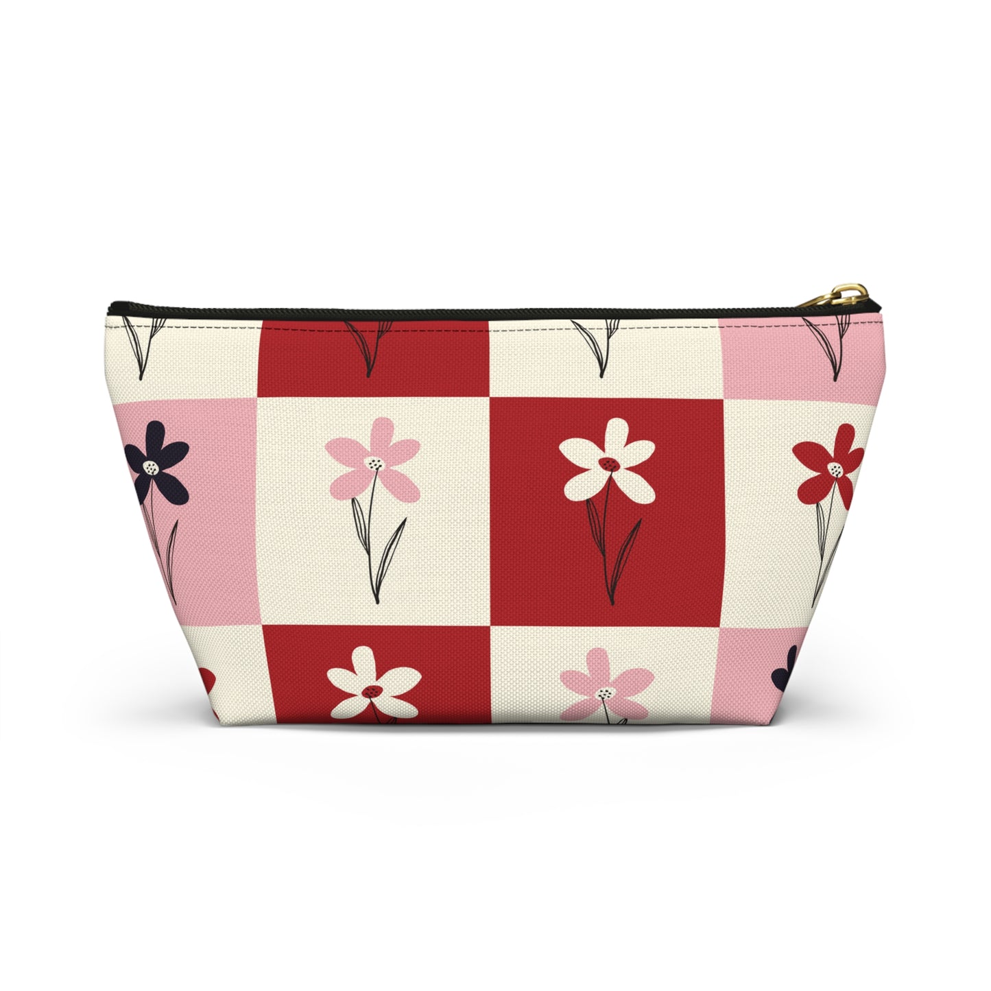 Pop Petal Plaid Accessory Pouch | Travel | Makeup Bag