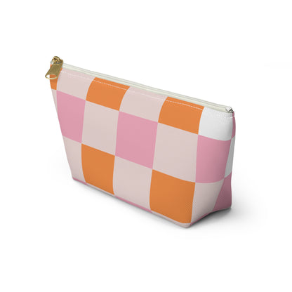 Colorful Checker Accessory Pouch | Makeup Bag | Travel Organizer