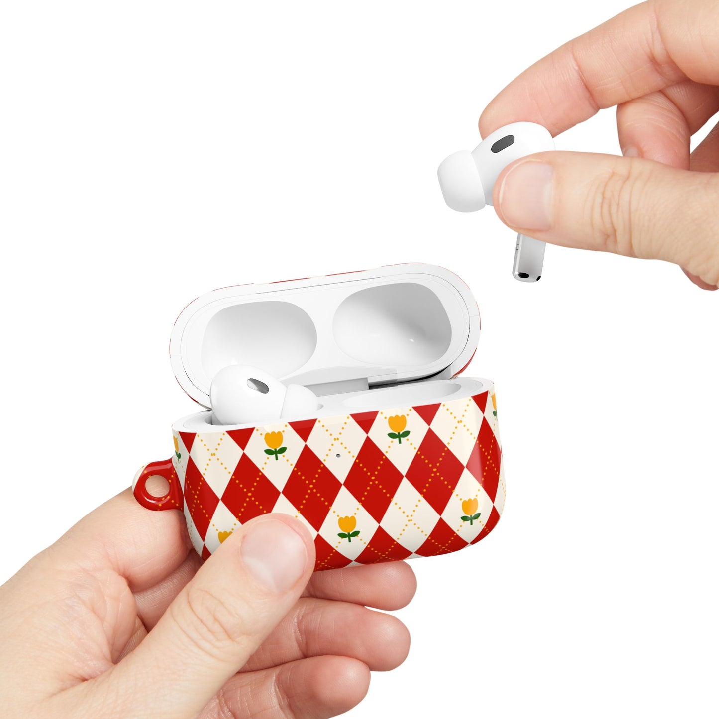 Floral Diamond Pattern AirPod Case