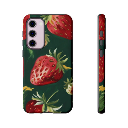 Strawberry Print Phone Case - Stylish Tough Cases for Nature Lovers