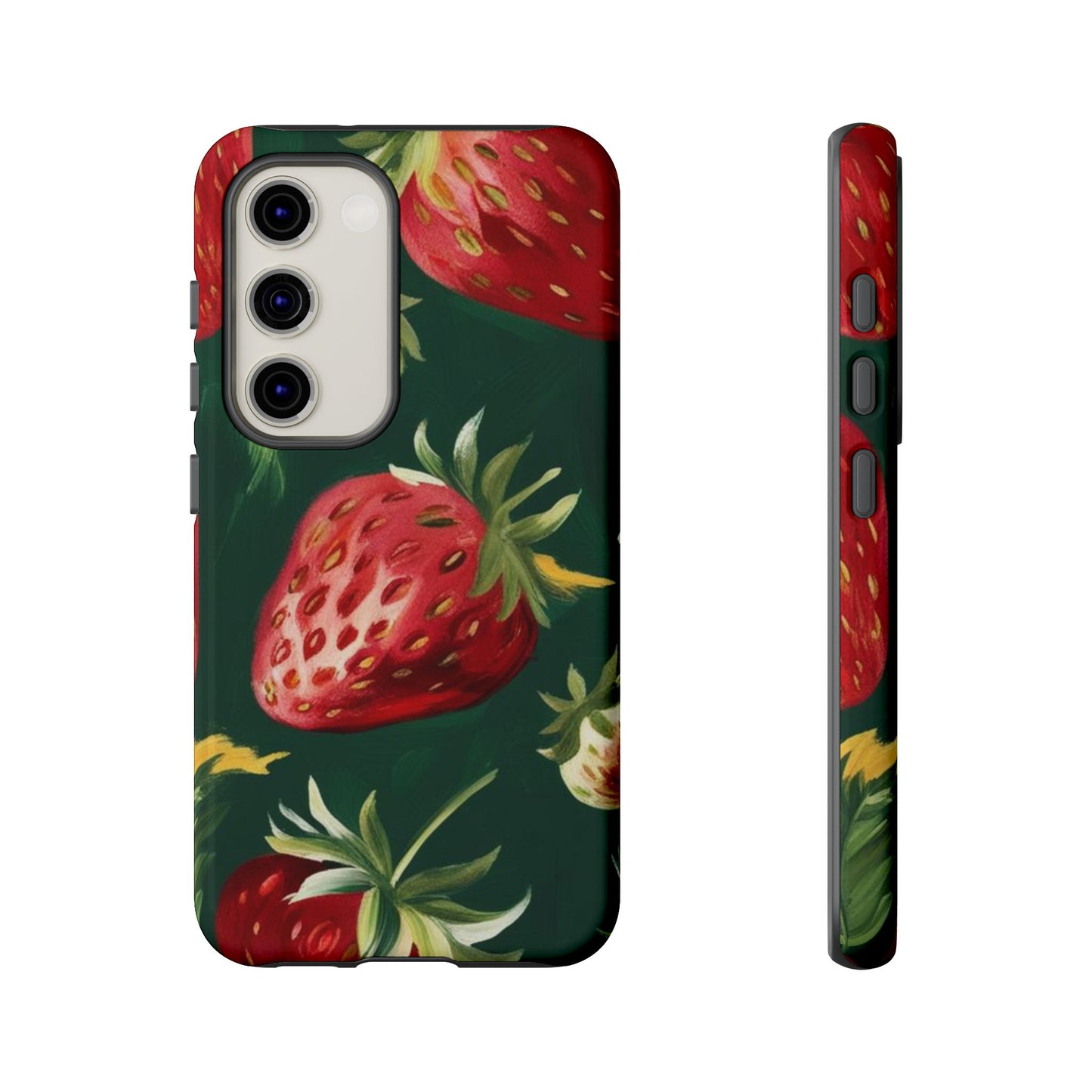 Strawberry Print Phone Case - Stylish Tough Cases for Nature Lovers