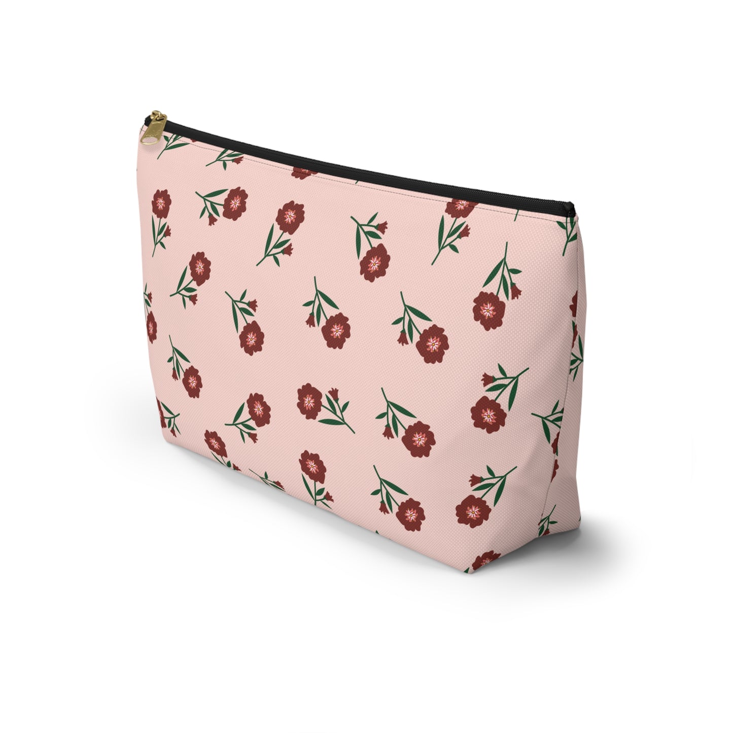 Crimson Bloom Accessory Pouch | Makeup Bag | Travel Organizer