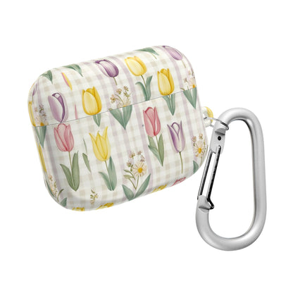 Spring Floral AirPod Cases with Tulip Design, Cute Gift for Music Lovers, Trendy Tech Accessories, Birthday, Mother's Day, Everyday Use