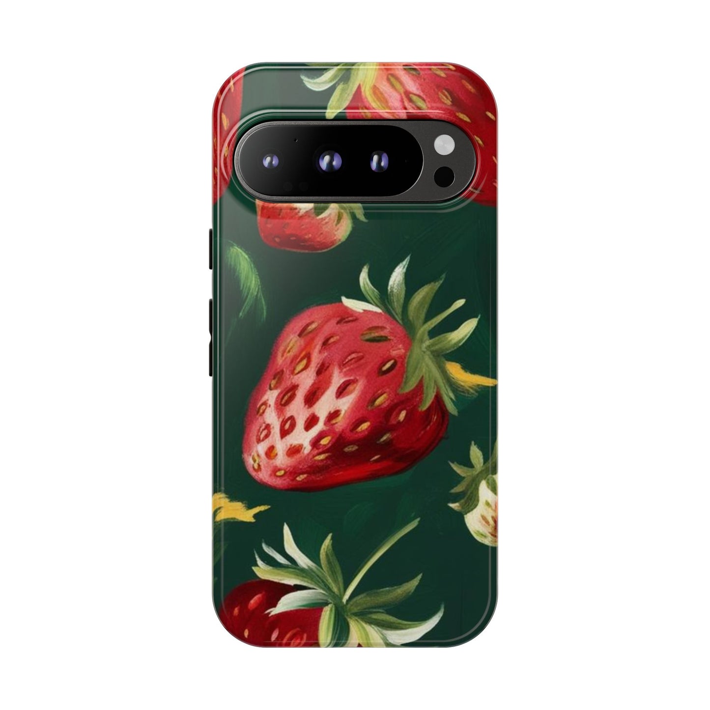 Strawberry Print Phone Case - Stylish Tough Cases for Nature Lovers