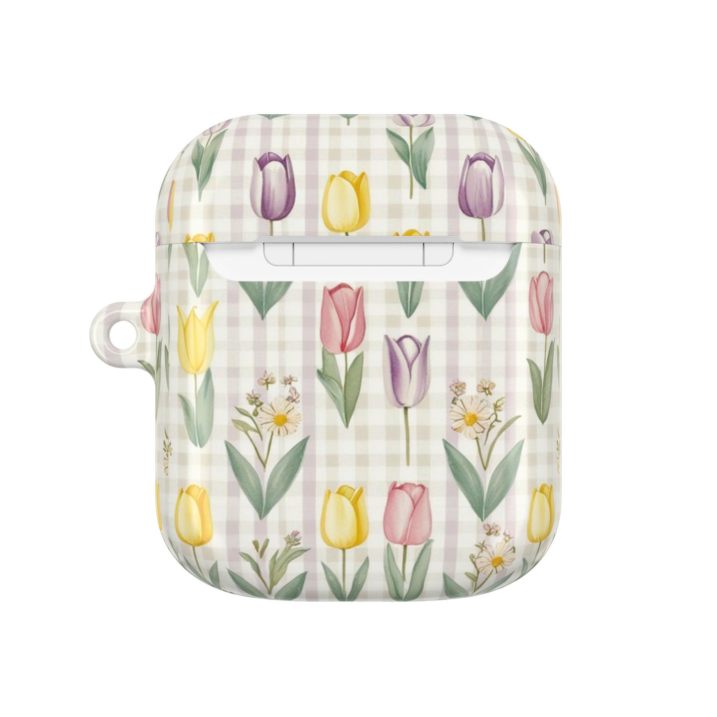 Spring Floral AirPod Cases with Tulip Design, Cute Gift for Music Lovers, Trendy Tech Accessories, Birthday, Mother's Day, Everyday Use