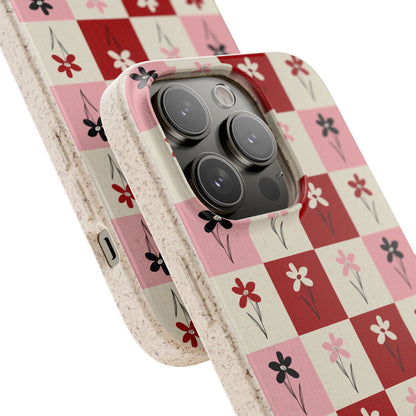 Pop Petal Plaid Eco-Friendly Phone Cases | Biodegradable | Sustainable