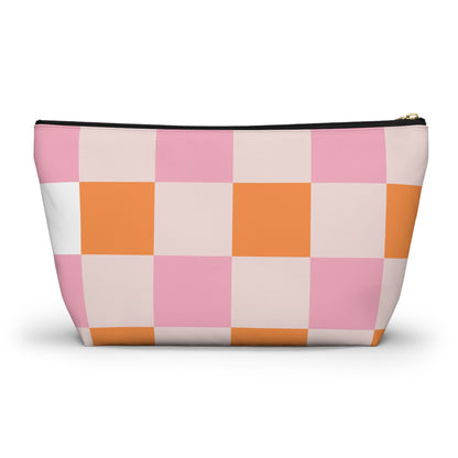 Colorful Checker Accessory Pouch | Makeup Bag | Travel Organizer