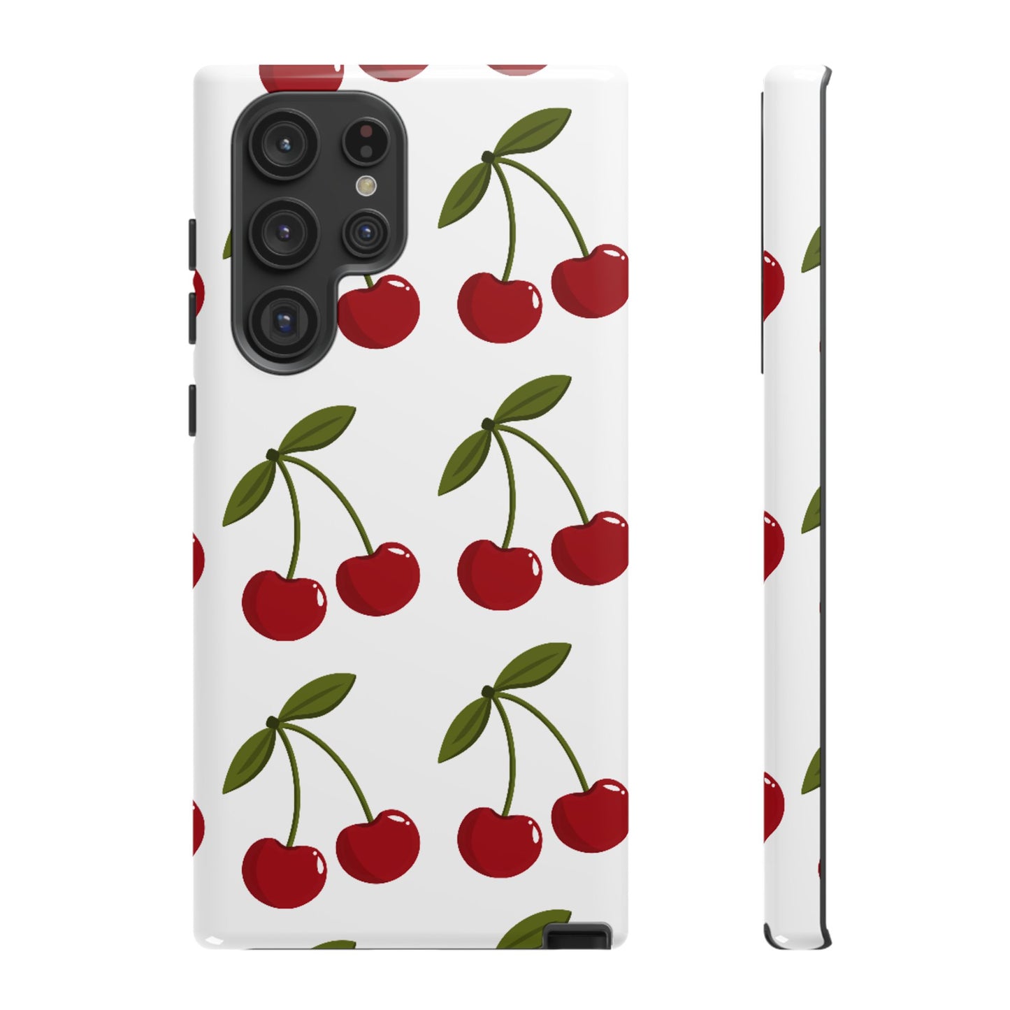 Cherry Pattern Phone Case - Tough Cases with Cute Cherry Design