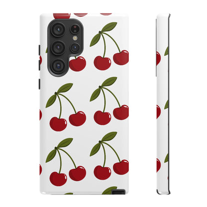 Cherry Pattern Phone Case - Tough Cases with Cute Cherry Design