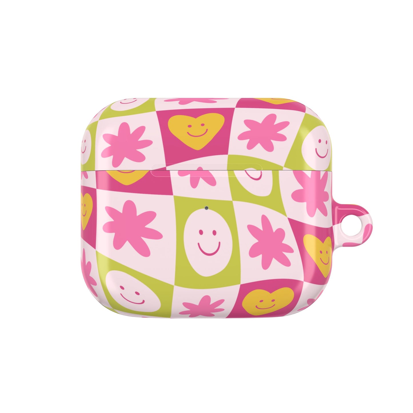 Colorful Floral AirPod Case with Smiling Faces