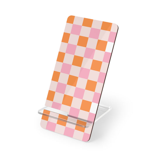 Colorful Checker Mobile Display Stand | Desk Organizer