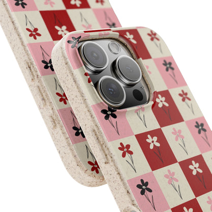 Pop Petal Plaid Eco-Friendly Phone Cases | Biodegradable | Sustainable