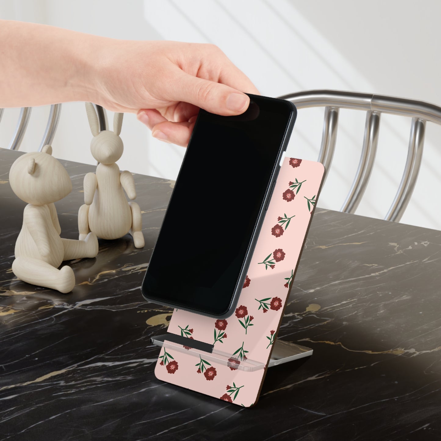 Crimson Bloom Smartphone Stand