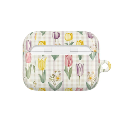 Spring Floral AirPod Cases with Tulip Design, Cute Gift for Music Lovers, Trendy Tech Accessories, Birthday, Mother's Day, Everyday Use