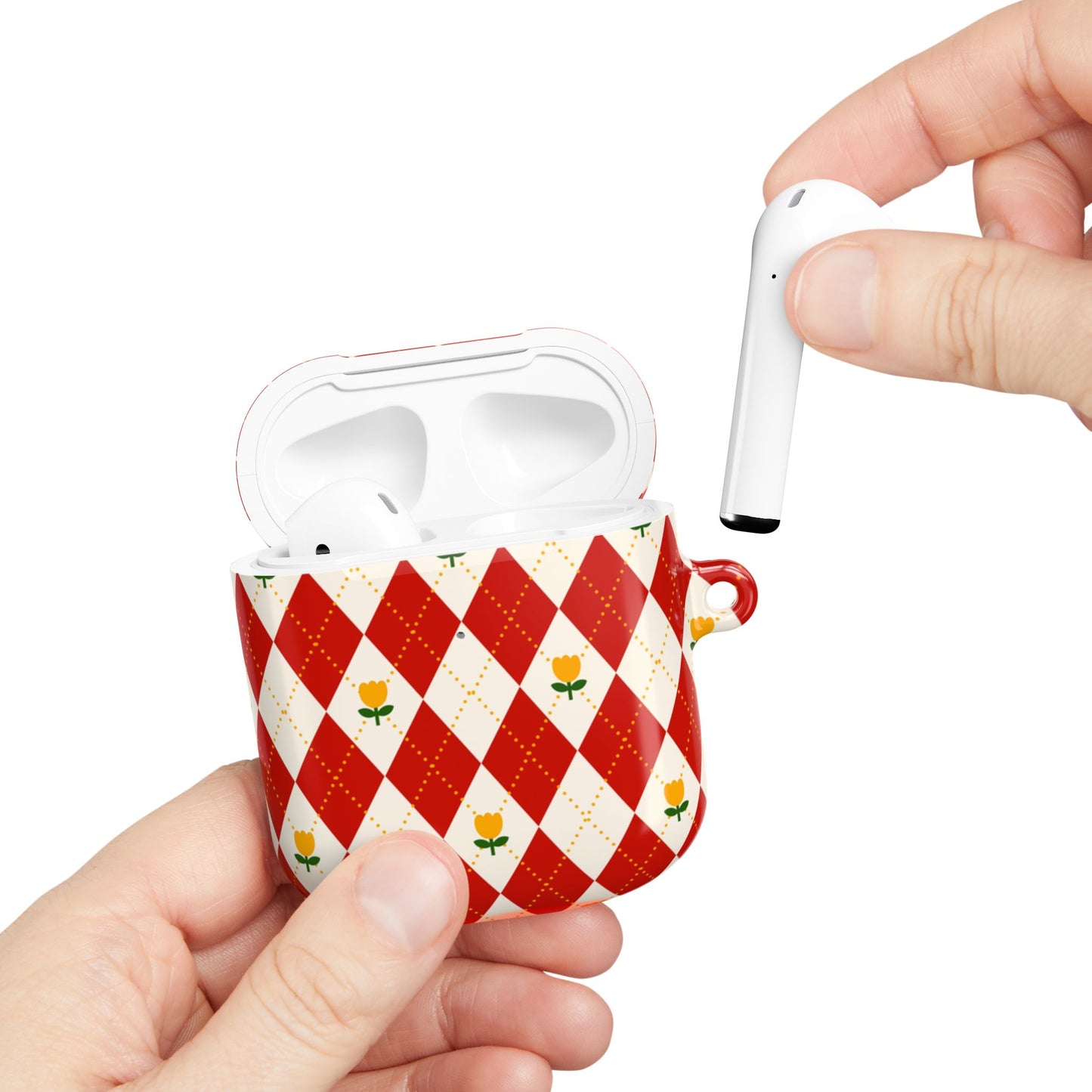 Floral Diamond Pattern AirPod Case