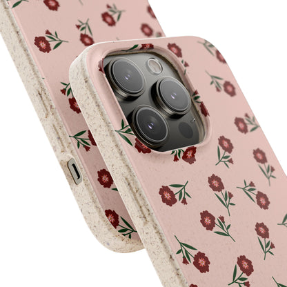 Crimson Bloom Eco-Friendly Phone Cases | Biodegradable | Sustainable