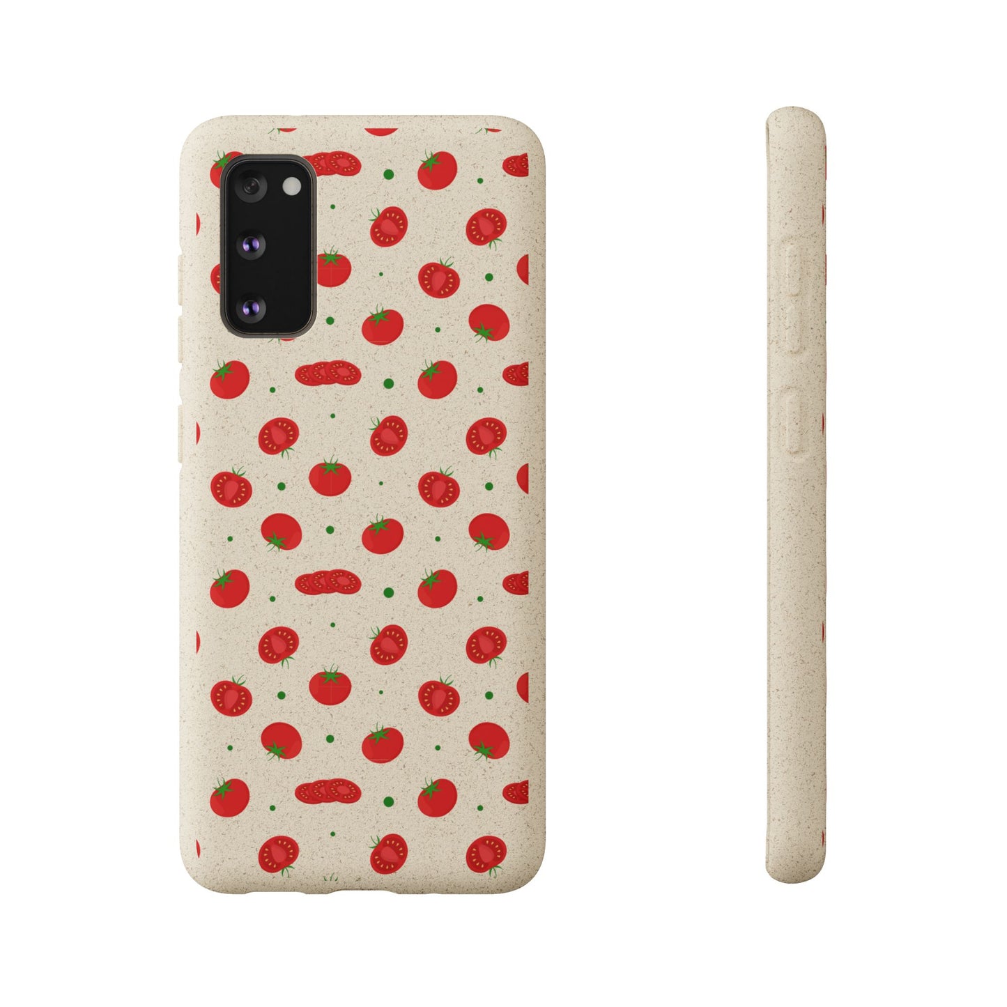 Eco-Friendly Phone Case with Tomato Design, Biodegradable Cases